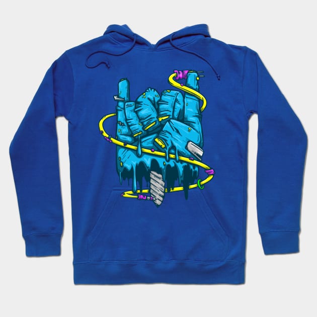 Blue horns Hoodie by manuvila